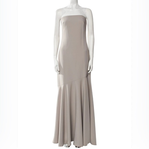 NWT Theia Couture Mineral Crepe Gown Dress Size 12 - Picture 1 of 8